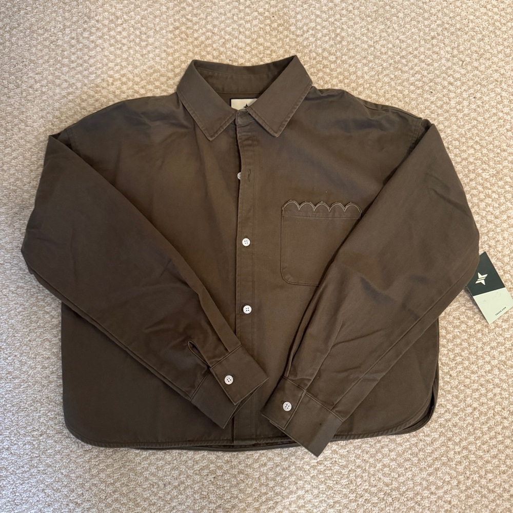 Tuckernuck Green Button Down Shirt NWT